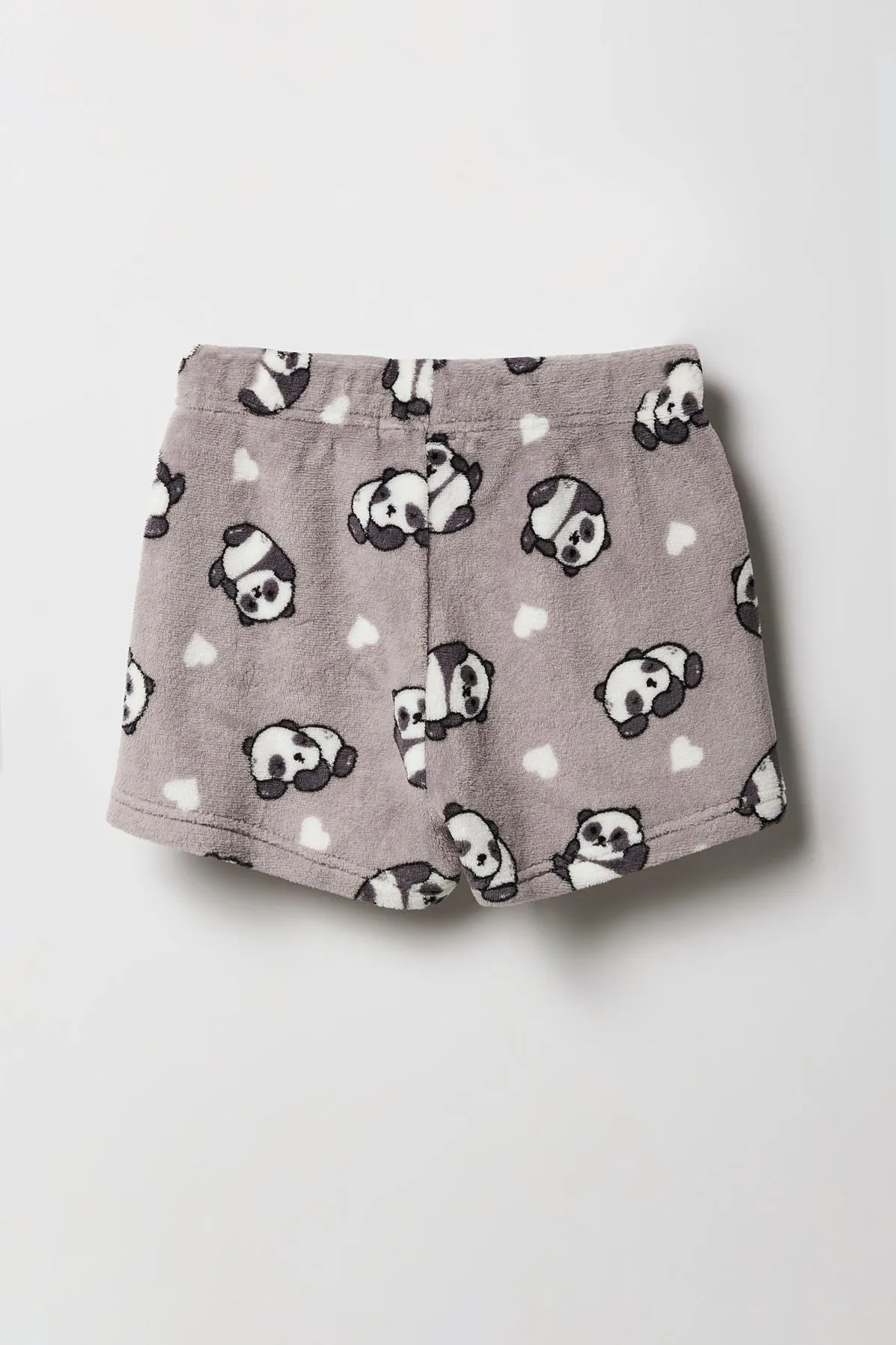 Ensemble-pyjama deux pièces haut et short pelucheux imprimés pour filles sold by Urban Planet product image thumbnail 5