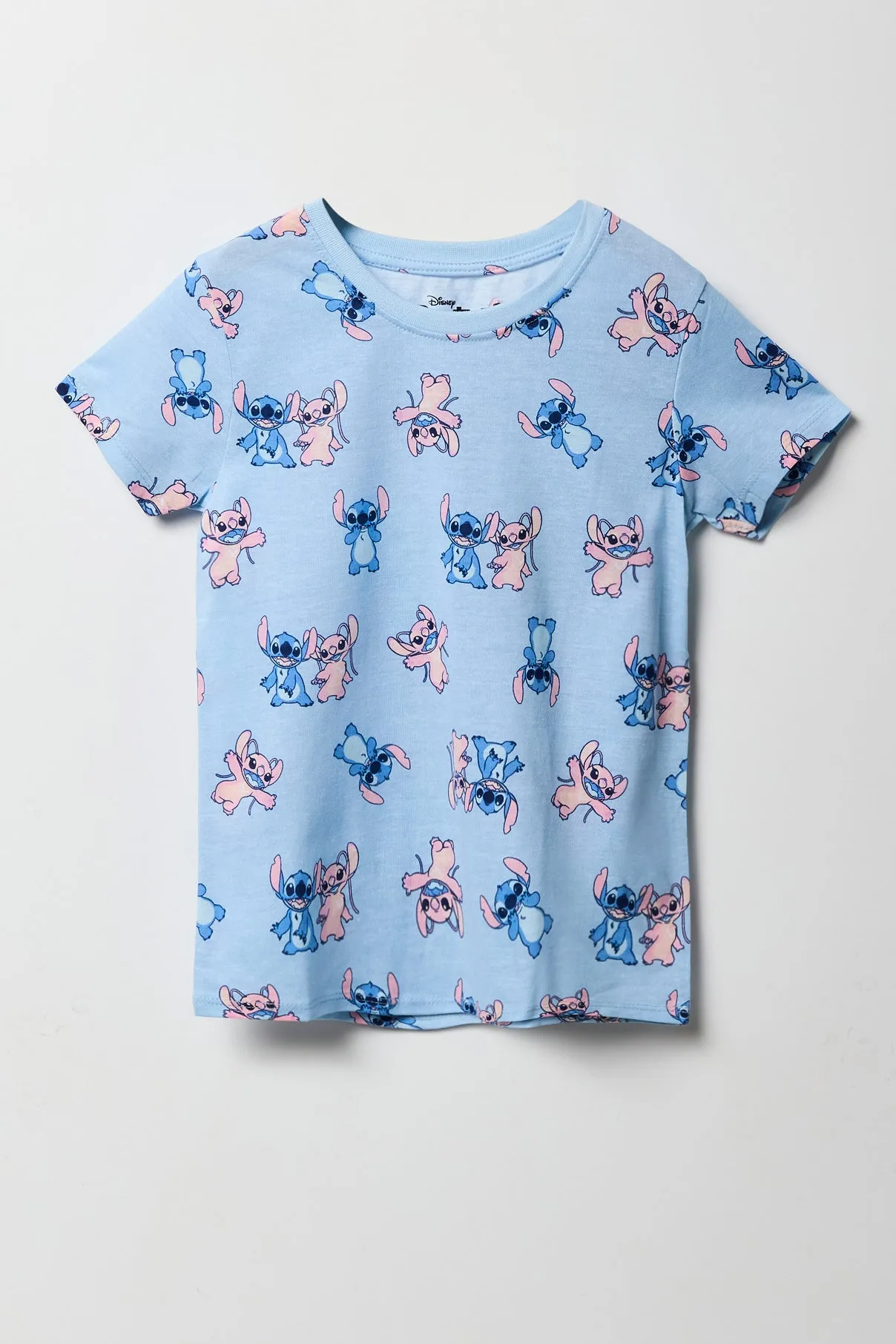Girls Stitch & Angel Print T-Shirt sold by Urban Planet