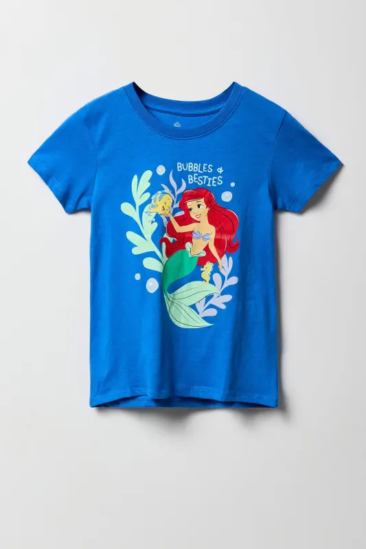 T-shirt à imprimé The Little Mermaid & Flounder pour fille sold by Urban Planet