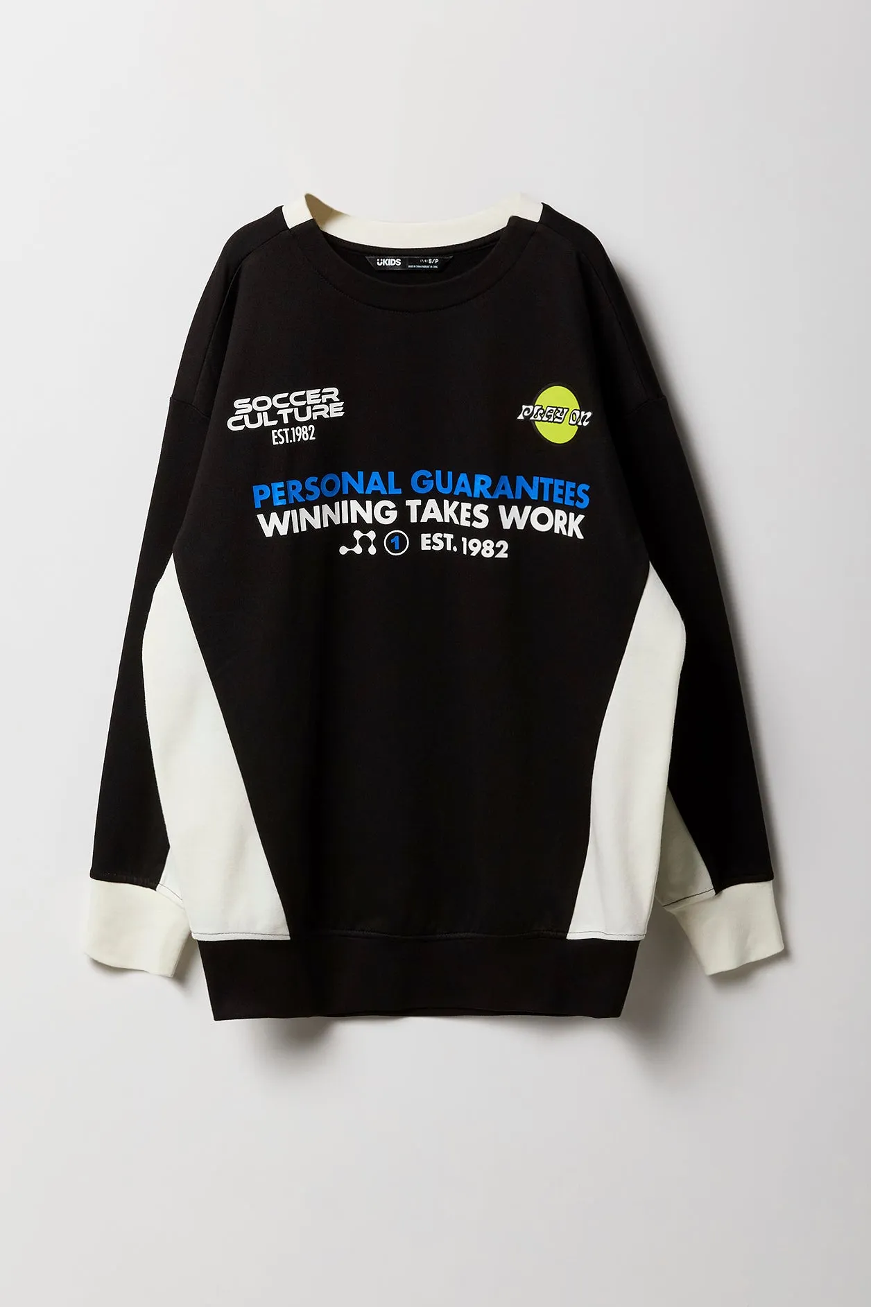 Boys Active Play On Graphic Colourblock Sweatshirt sold by Urban Planet