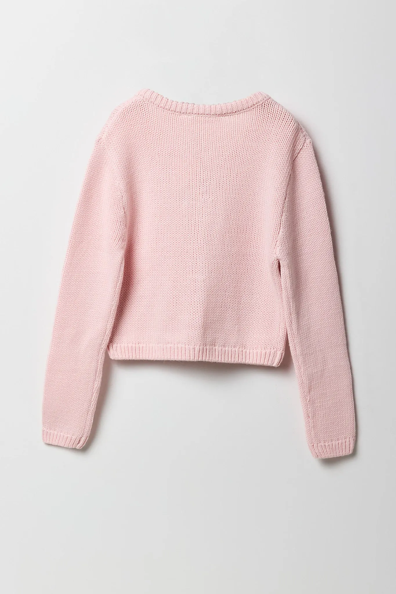 Girls Button Front Knit Cardigan sold by Urban Planet product image thumbnail 2