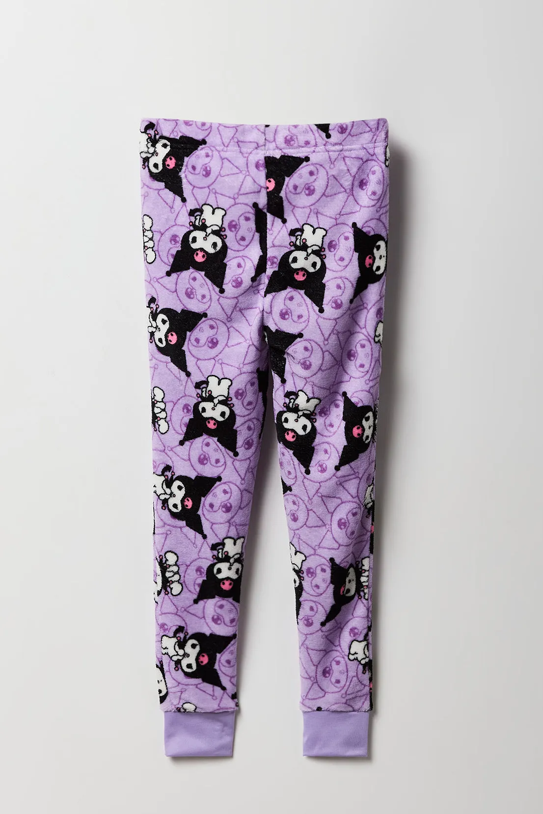 Ensemble pyjama avec t-shirt et pantalon en peluche à imprimé Kuromi pour fille sold by Urban Planet product image thumbnail 5