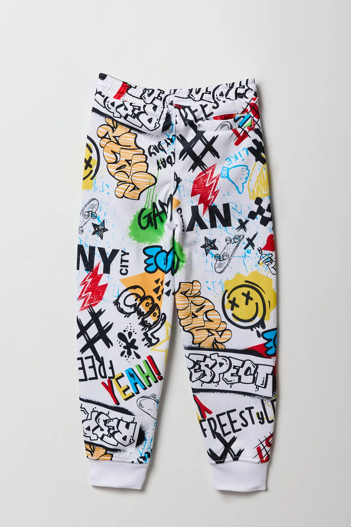 Boys Rebel Embroidered Graffiti Print Fleece Jogger sold by Urban Planet product image thumbnail 2