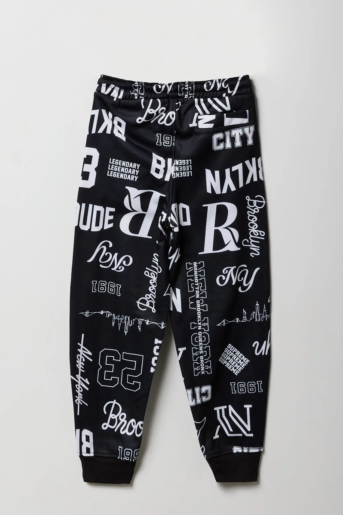 Boys Brooklyn Embroidered Print Fleece Jogger sold by Urban Planet product image thumbnail 2
