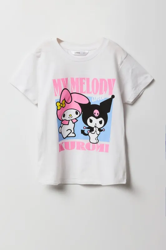 Girls My Melody & Kuromi Graphic T-Shirt sold by Urban Planet