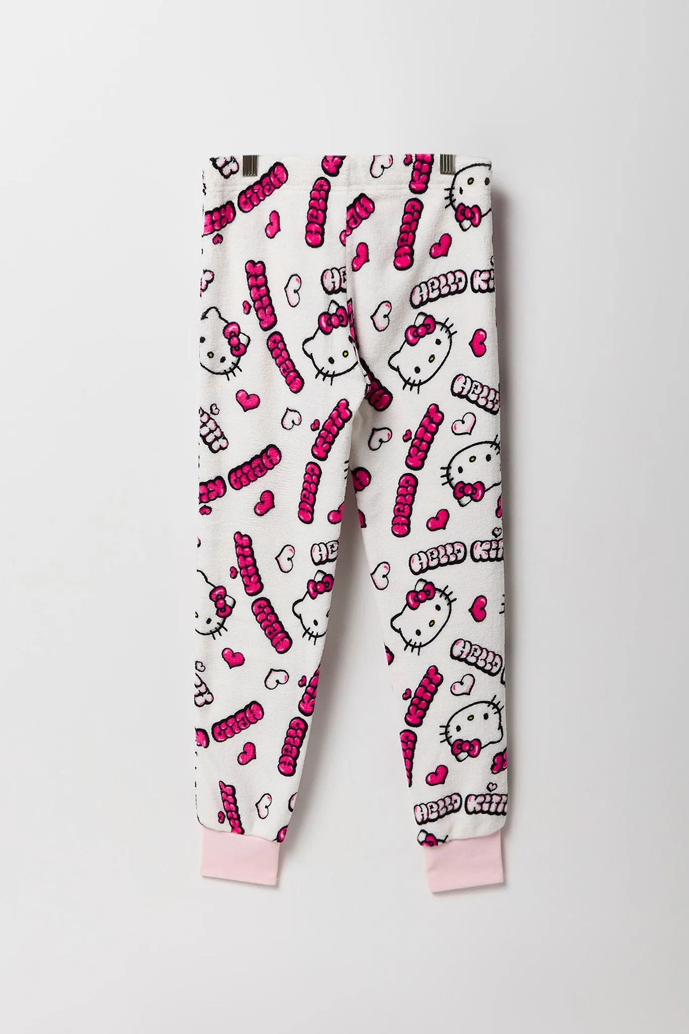 Girls Hello Kitty T-Shirt & Plush Pant 2 Piece Pajama Set sold by Urban Planet product image thumbnail 5