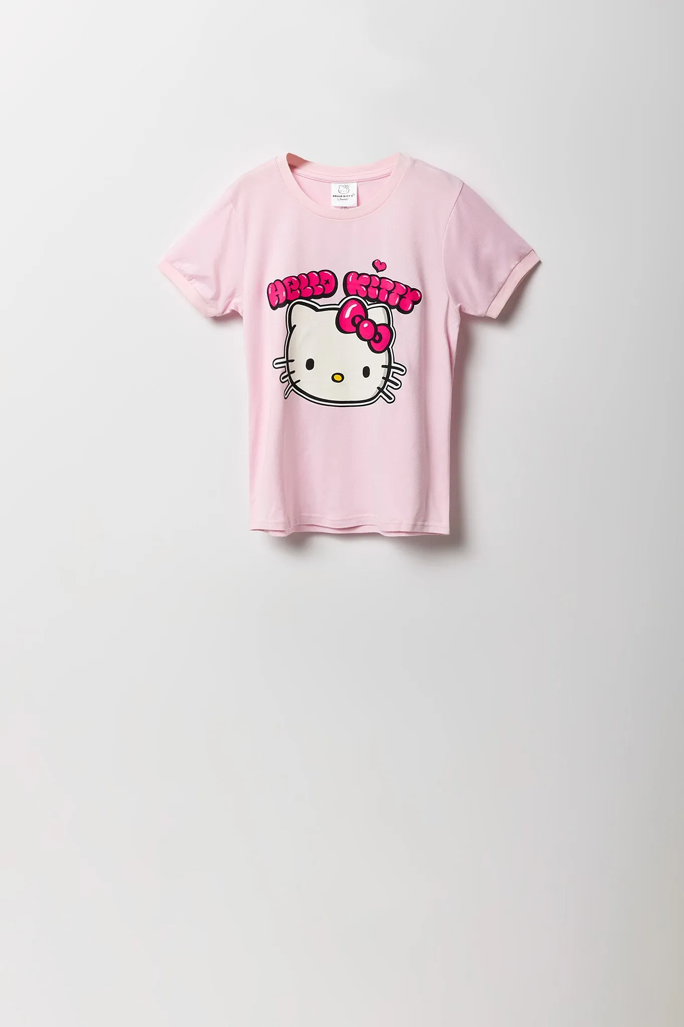 Girls Hello Kitty T-Shirt & Plush Pant 2 Piece Pajama Set sold by Urban Planet product image thumbnail 2