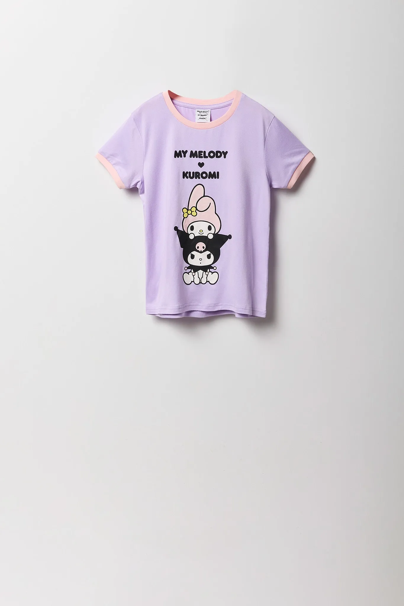 Girls My Melody & Kuromi T-Shirt & Pant 2 Piece Pajama Set sold by Urban Planet product image thumbnail 2