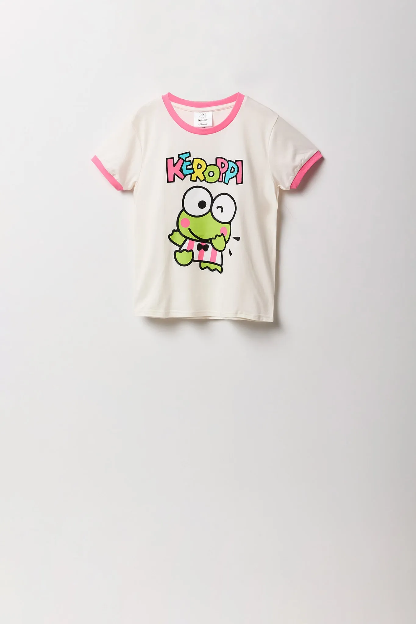 Ensemble pyjama avec t-shirt à imprimé Keroppi et pantalon en peluche pour fille sold by Urban Planet product image thumbnail 2