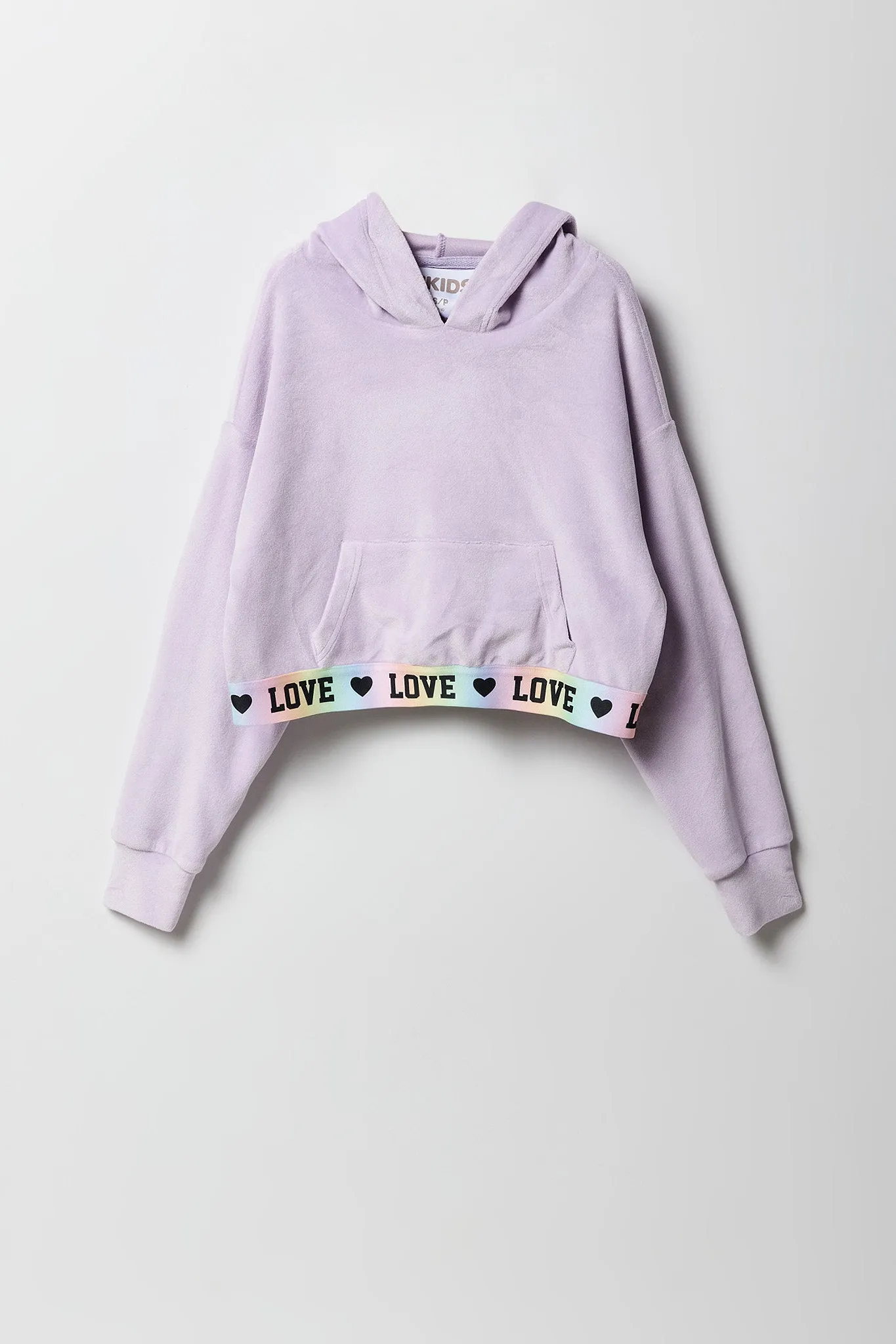 Chandail en velours à imprimé Love avec bande de taille élastique pour fille sold by Urban Planet product image thumbnail 5