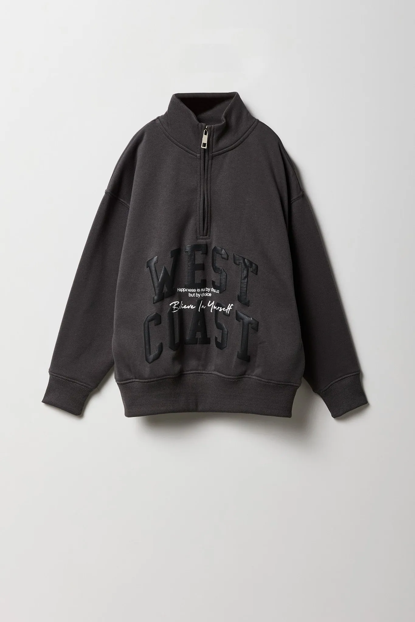 Boys West Coast Graphic Quarter Zip Sweatshirt sold by Urban Planet