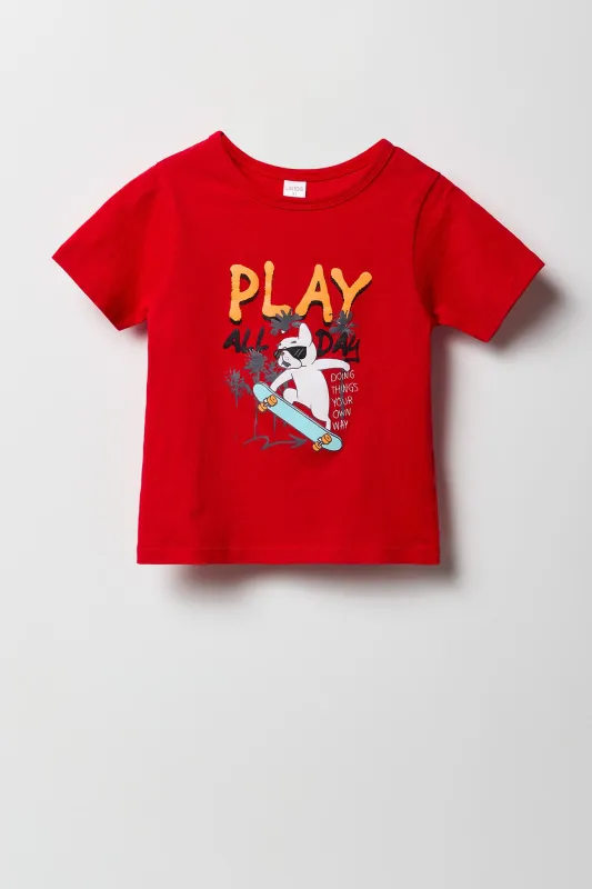 T-shirt à imprimé Play All Day pour tout-petit sold by Urban Planet