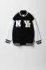 Girls Chenille Embroidered Fleece Varsity Jacket sold by Urban Planet