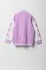 Girls Chenille Embroidered Fleece Varsity Jacket sold by Urban Planet