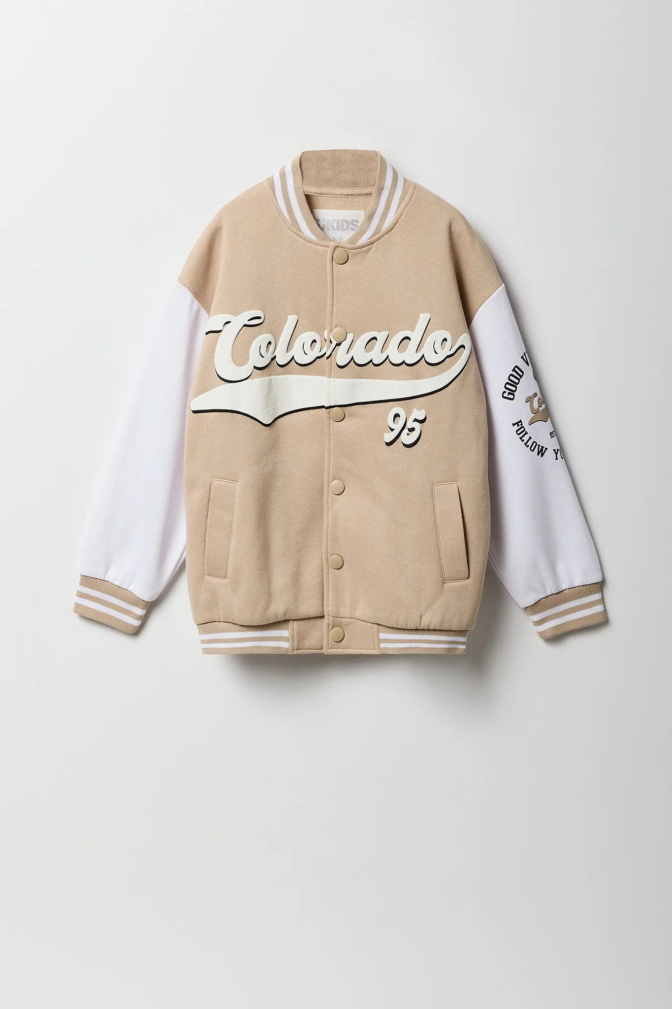 Blouson de style universitaire en molleton imprimé pour fille sold by Urban Planet