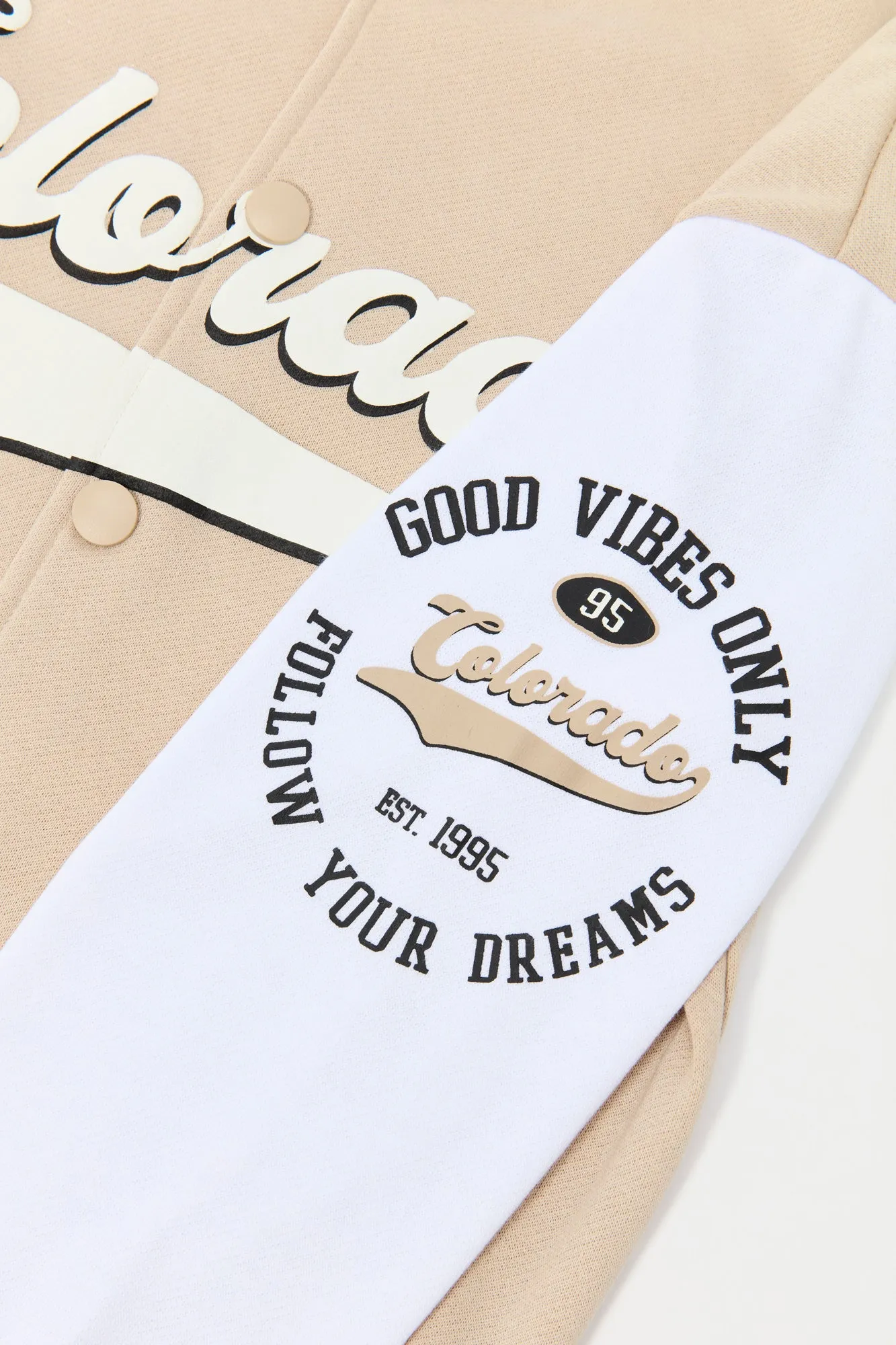 Blouson de style universitaire en molleton imprimé pour fille sold by Urban Planet product image thumbnail 3