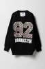 Girls Oversized Embroidered Fleece Sweatshirt sold by Urban Planet
