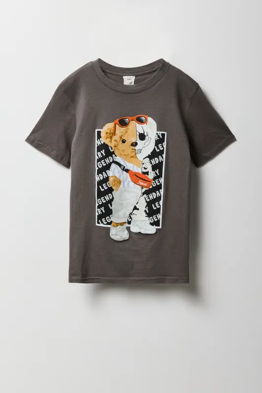 Boys Skull Teddy Graphic T-Shirt sold by Urban Planet
