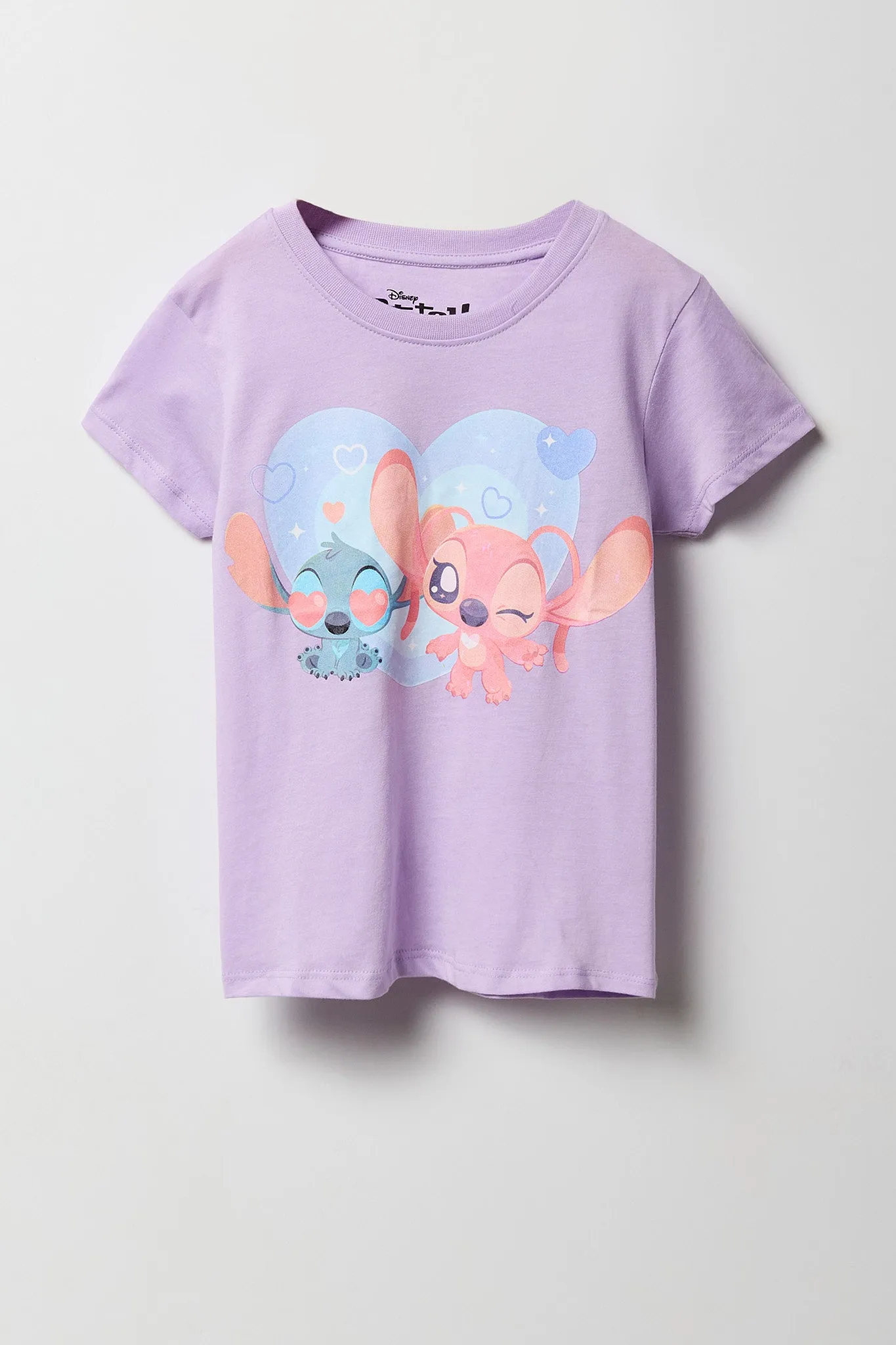 T-shirt à imprimé Stitch & Angel Purple pour filles sold by Urban Planet