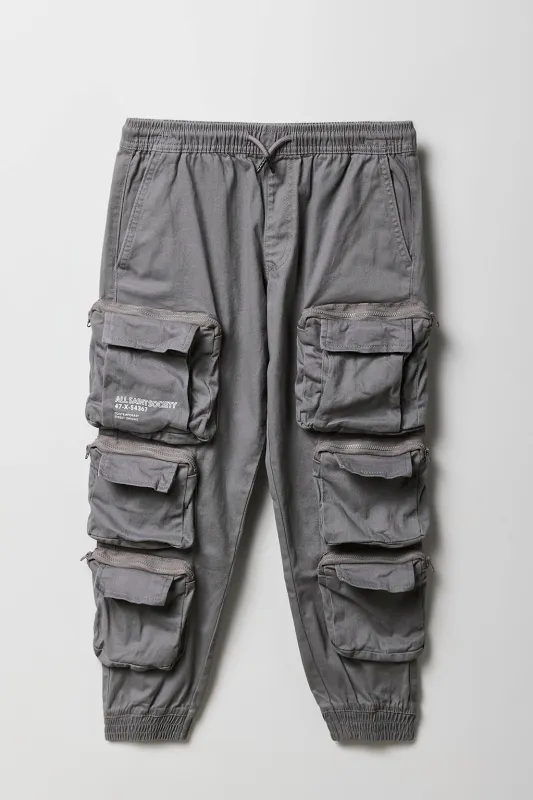 Boys 6 Pocket Cargo Jogger sold by Urban Planet