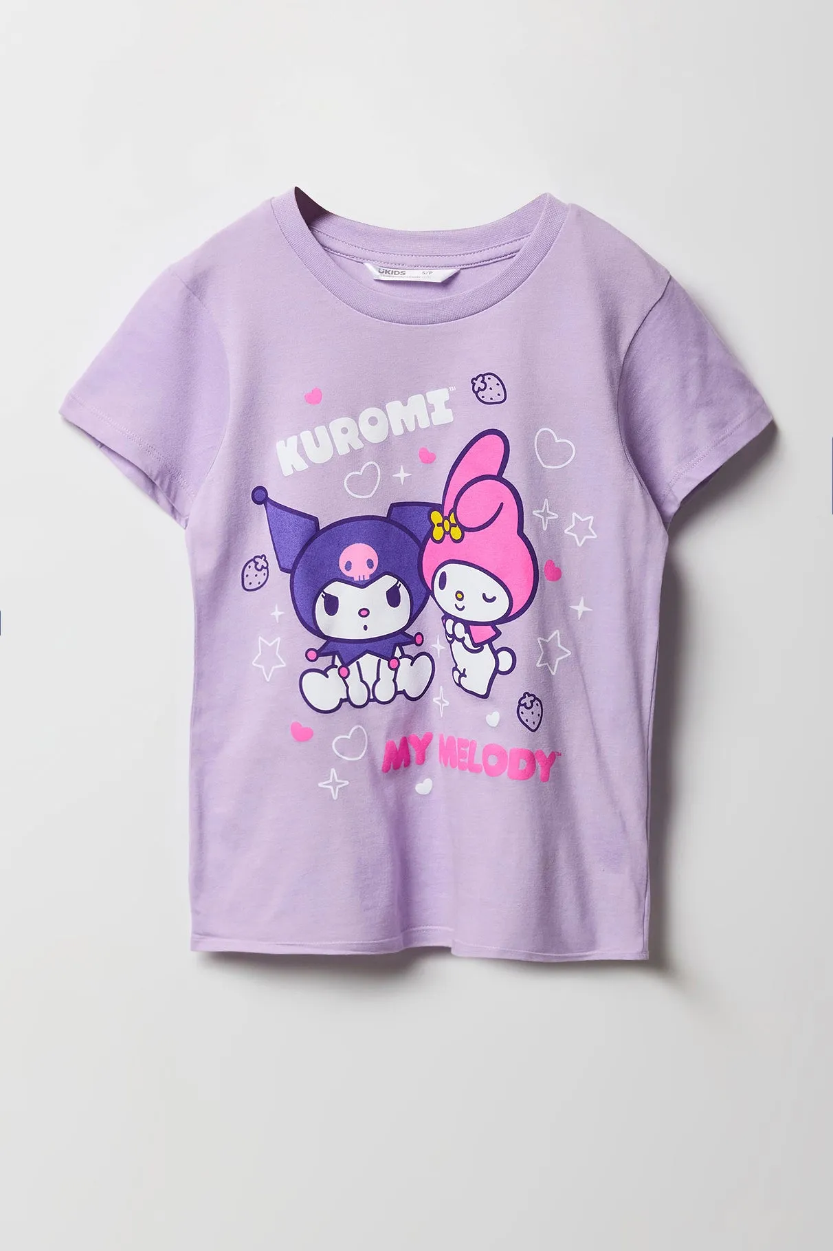 T-shirt à imprimé Kuromi & My Melody pour filles sold by Urban Planet