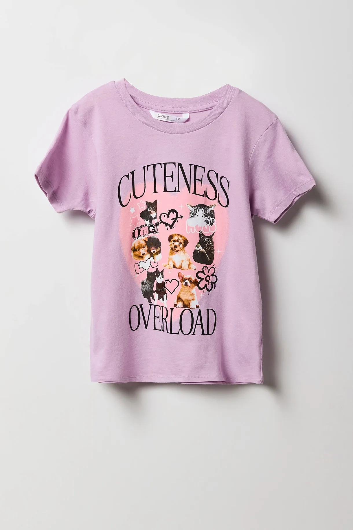 Girls Cuteness Overload Graphic T-Shirt sold by Urban Planet