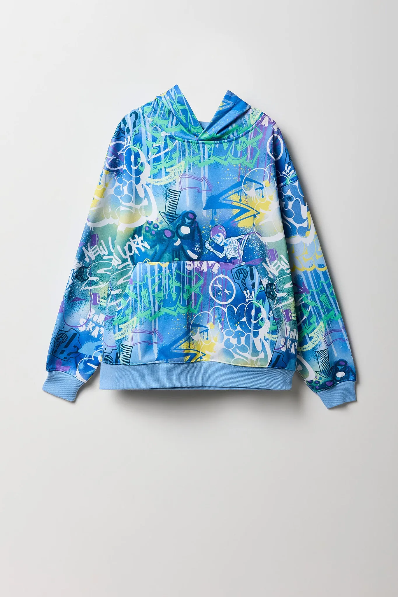 Haut à capuchon avec imprimé de graffitis pour garçon sold by Urban Planet product image thumbnail 5