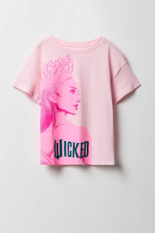 T-shirt à imprimé Wicked avec pierres du Rhin pour fille made by Urban Planet