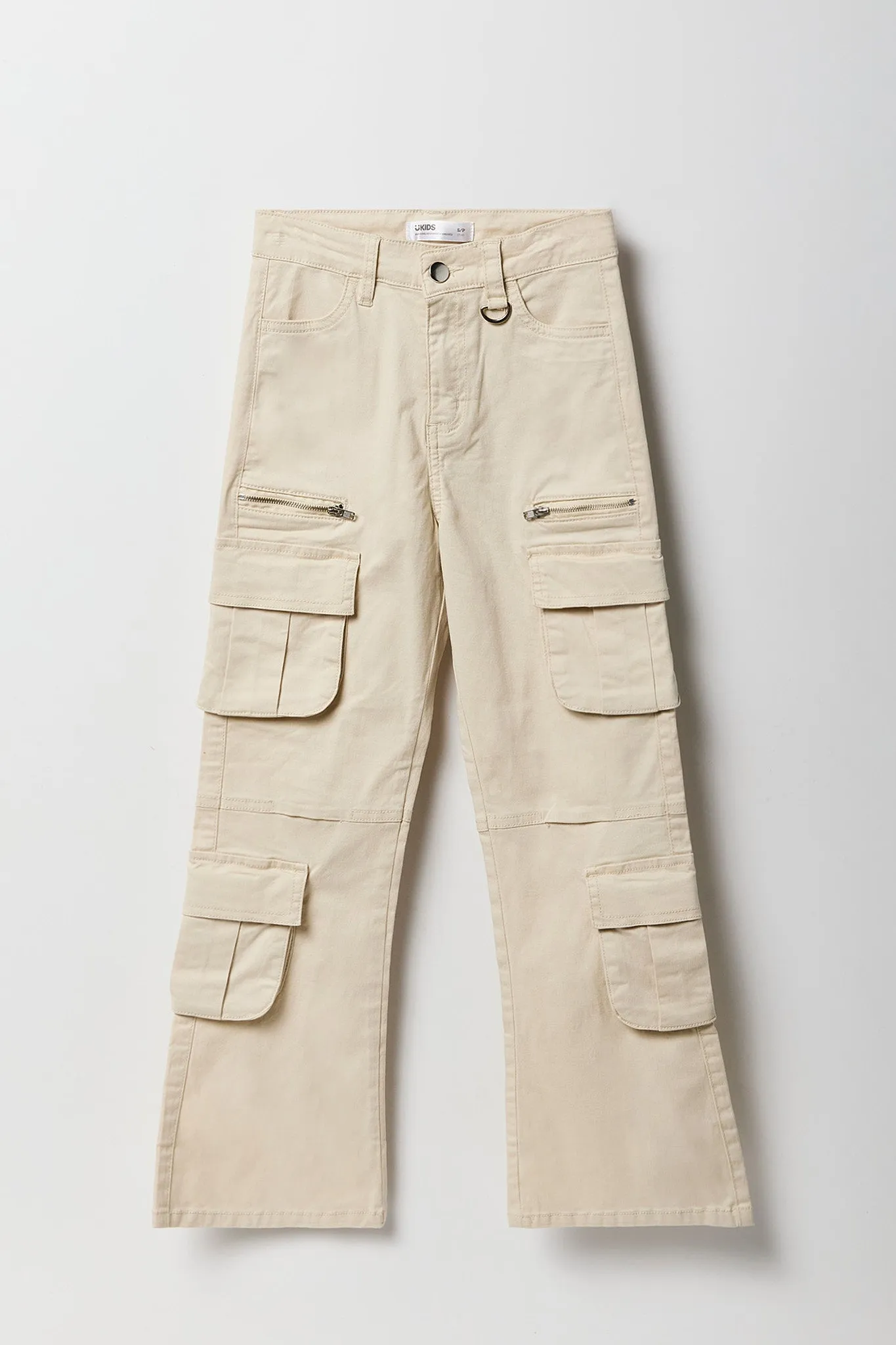 Girls Multi Pocket Flare Cargo Pant sold by Urban Planet product image thumbnail 3