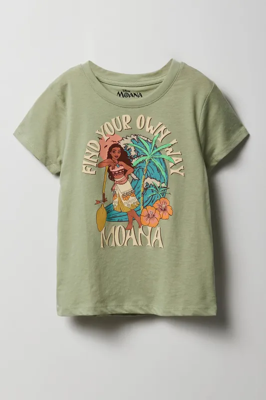 Girls Find Your Own Way Moana Graphic T-Shirt sold by Urban Planet