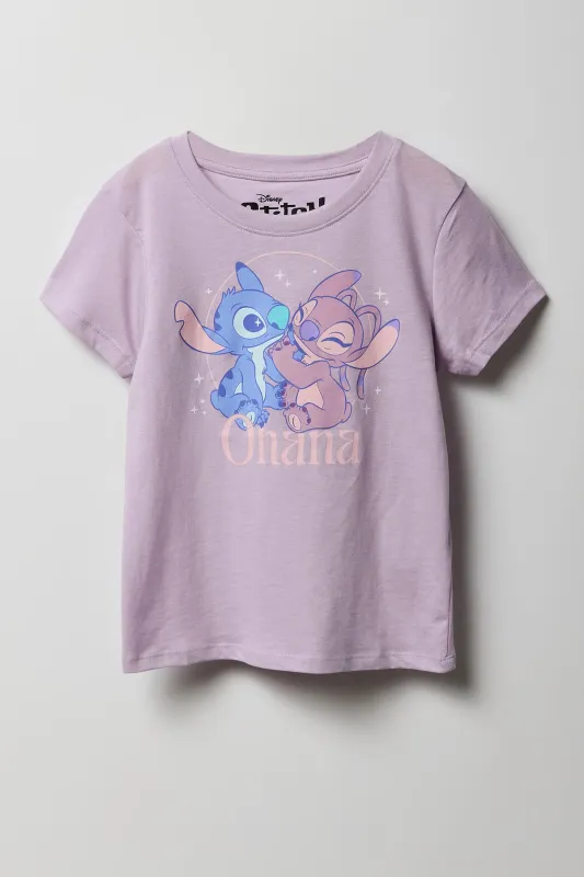 Girls Stitch and Angel Ohana Graphic T-Shirt sold by Urban Planet