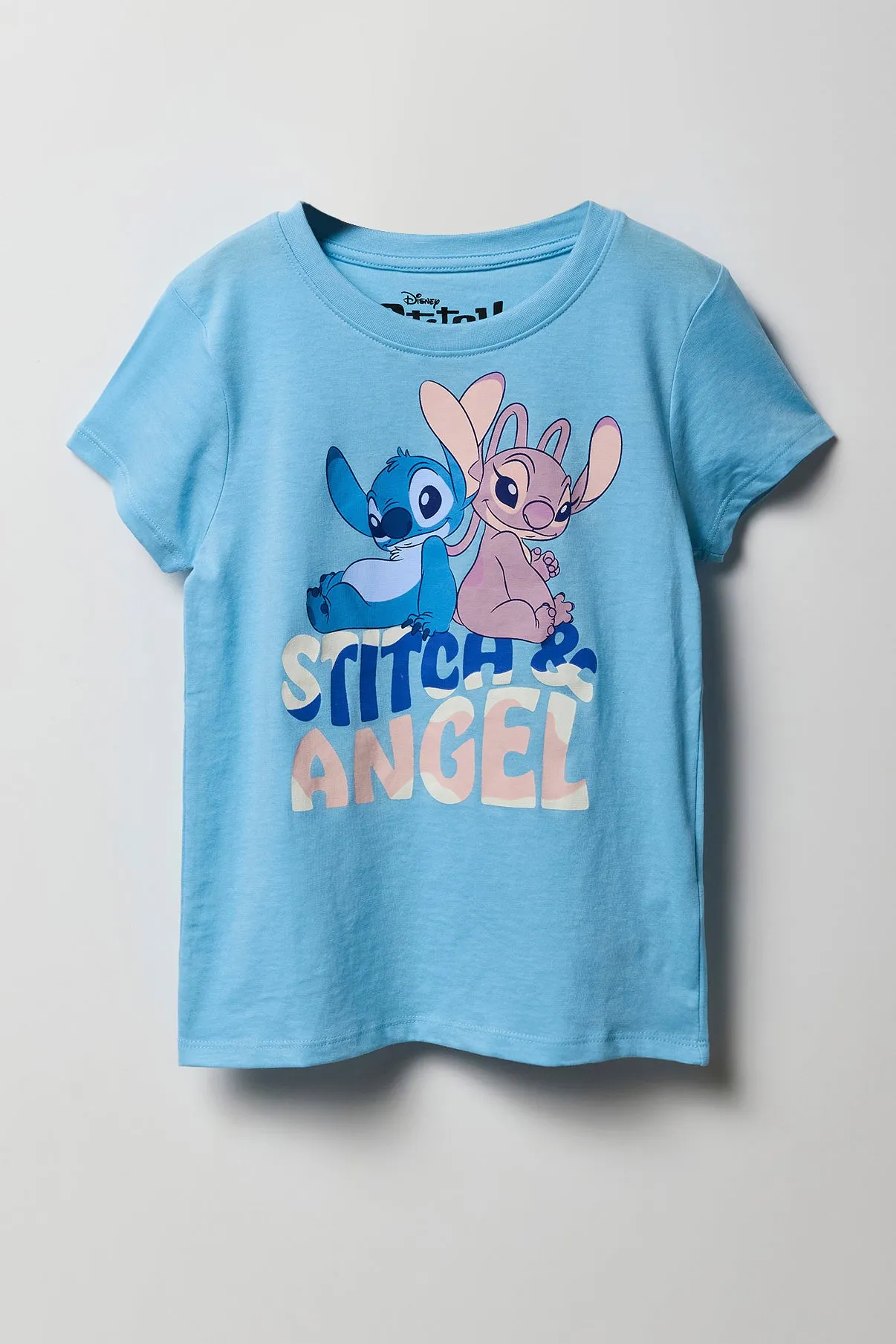 Girls Stitch & Angel Graphic T-Shirt sold by Urban Planet