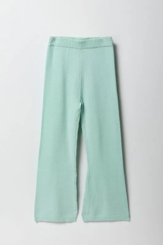 Pantalon à jambe évasée en tricot pour fille sold by Urban Planet
