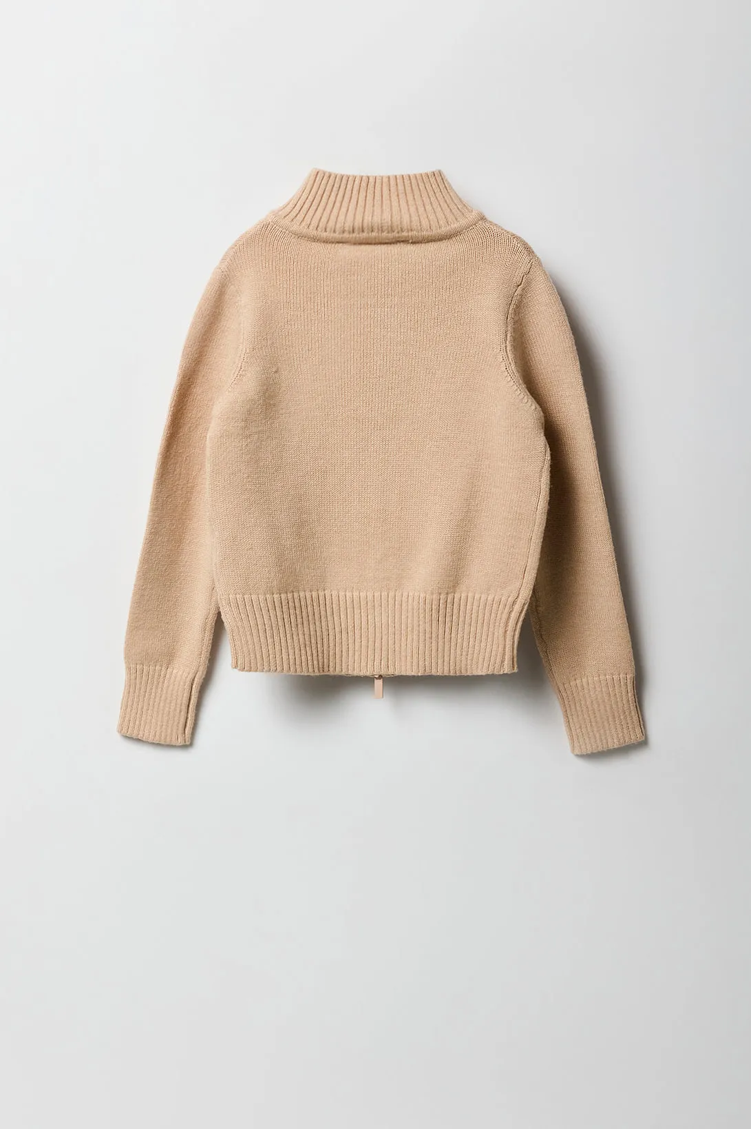 Girls Mock Neck Zip-Up Sweater sold by Urban Planet product image thumbnail 4