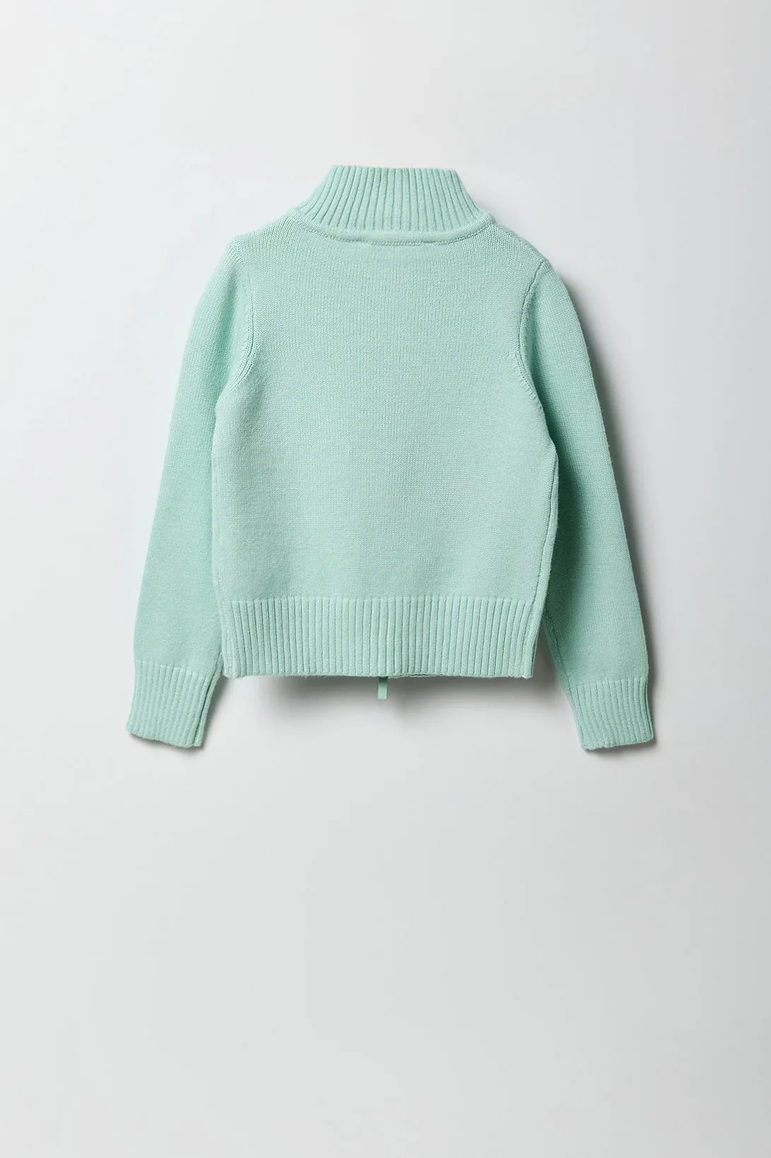 Girls Mock Neck Zip-Up Sweater sold by Urban Planet product image thumbnail 2