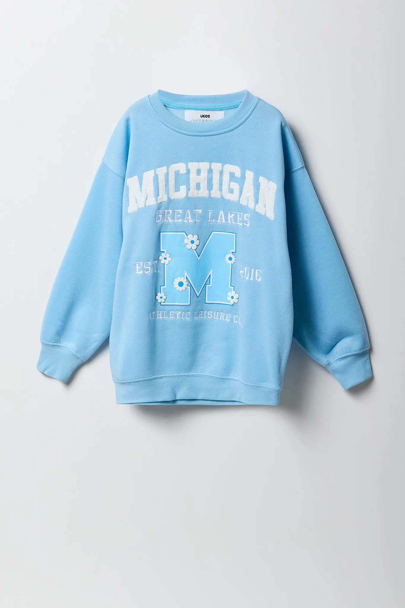 Girls Oversized Graphic Fleece Sweatshirt sold by Urban Planet