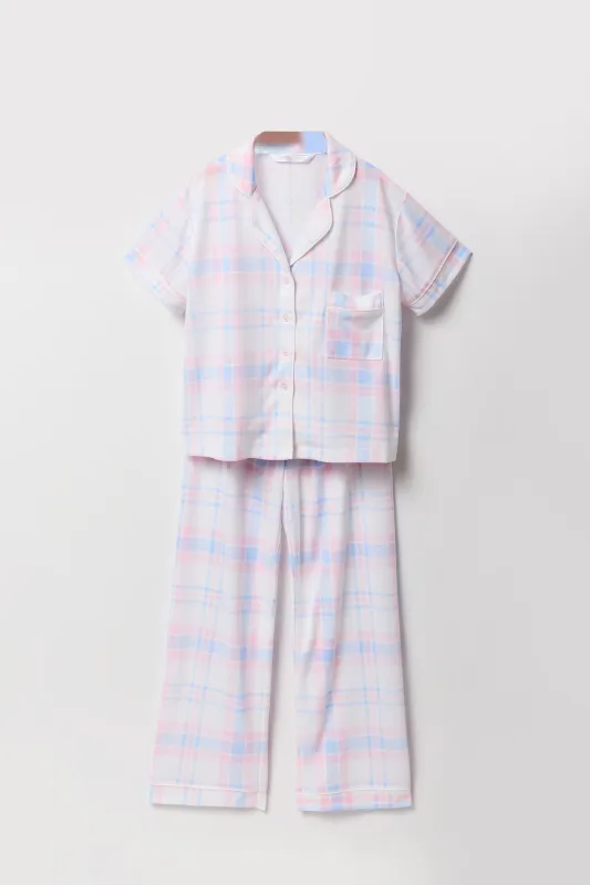 Ensemble pyjama avec haut boutonné et pantalon imprimé pour fille sold by Urban Planet
