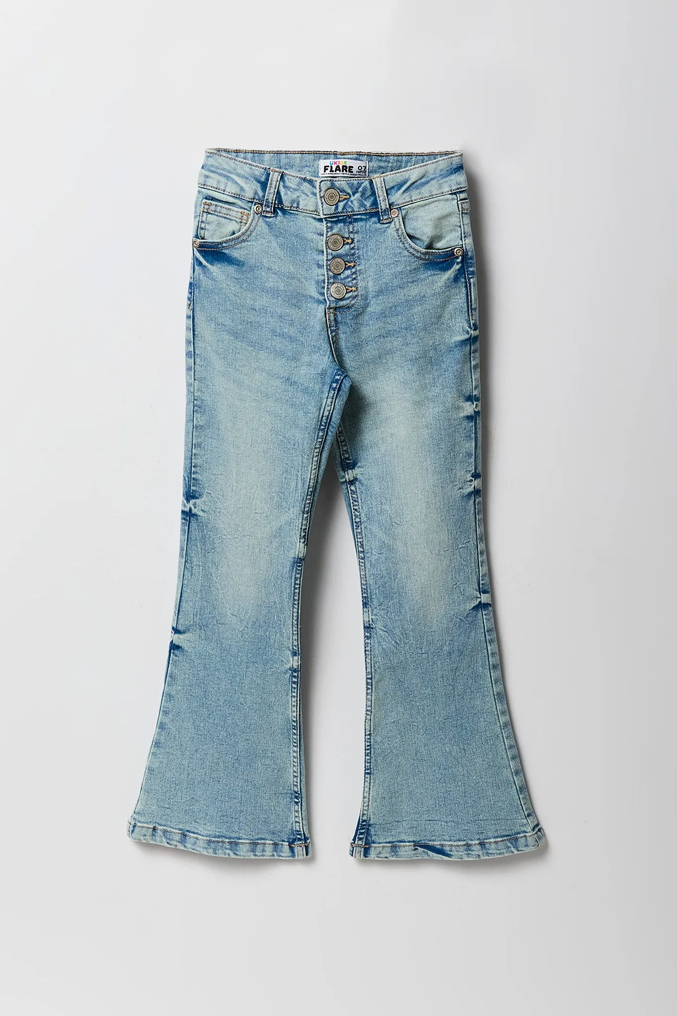 Girls Multi Button Flare Jean sold by Urban Planet product image thumbnail 5