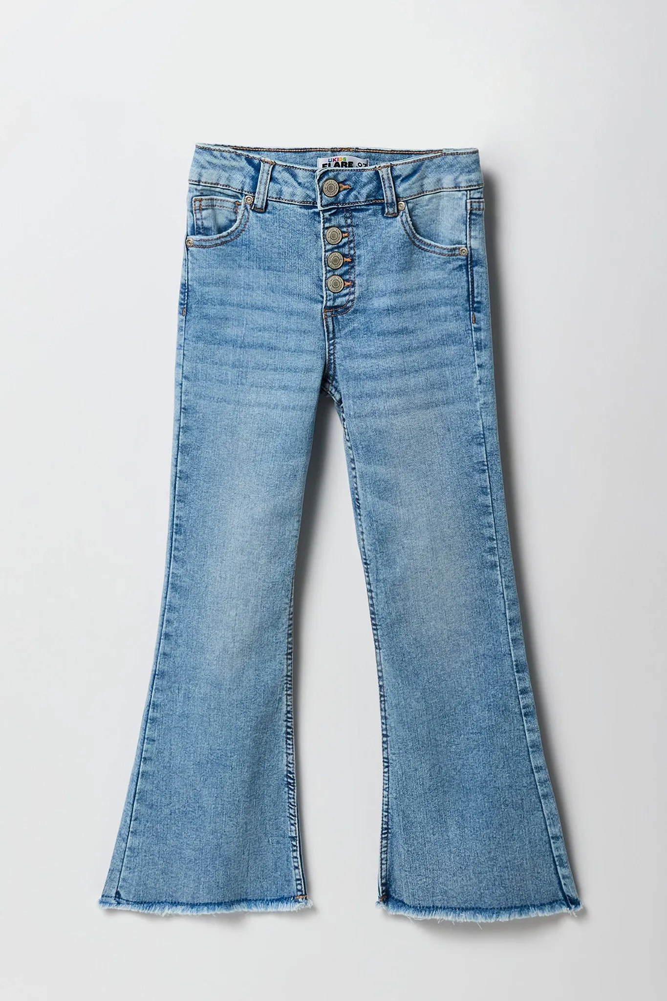 Girls Multi Button Flare Jean sold by Urban Planet product image thumbnail 3