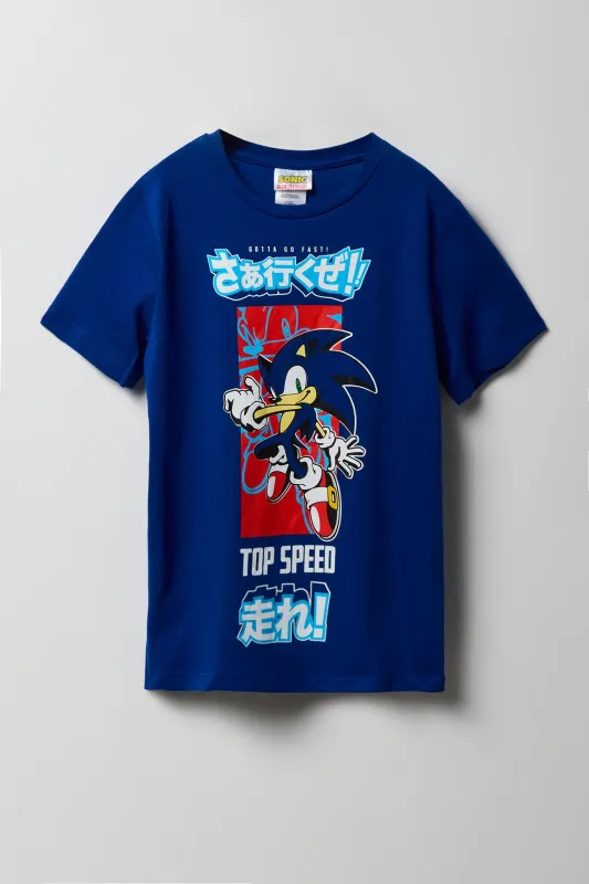 Boys Sonic Top Speed Graphic T-Shirt sold by Urban Planet