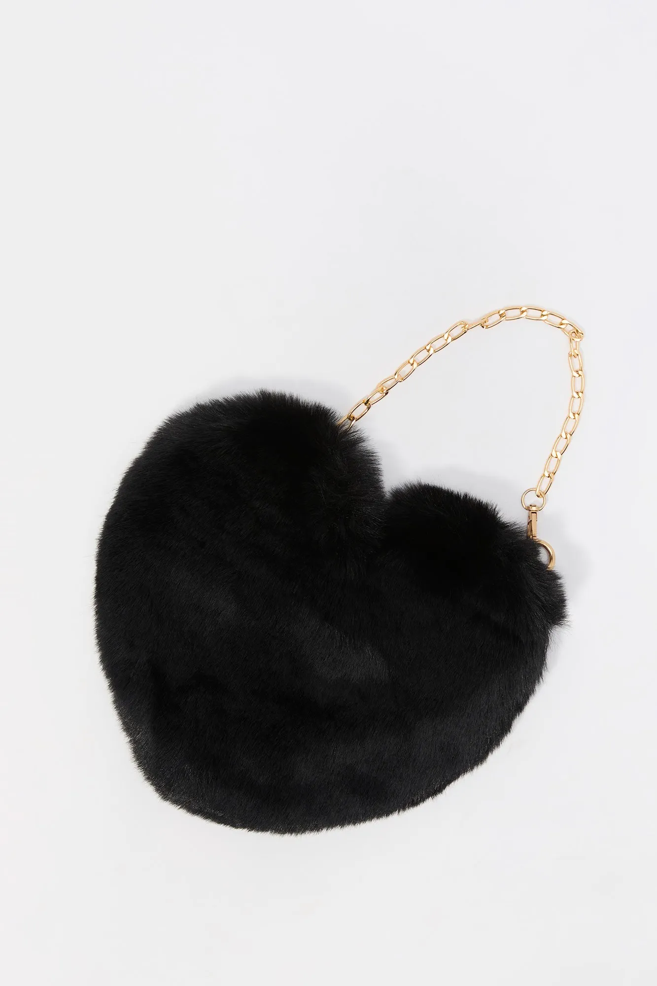 Girls Faux Fur Heart Crossbody Purse sold by Urban Planet product image thumbnail 3