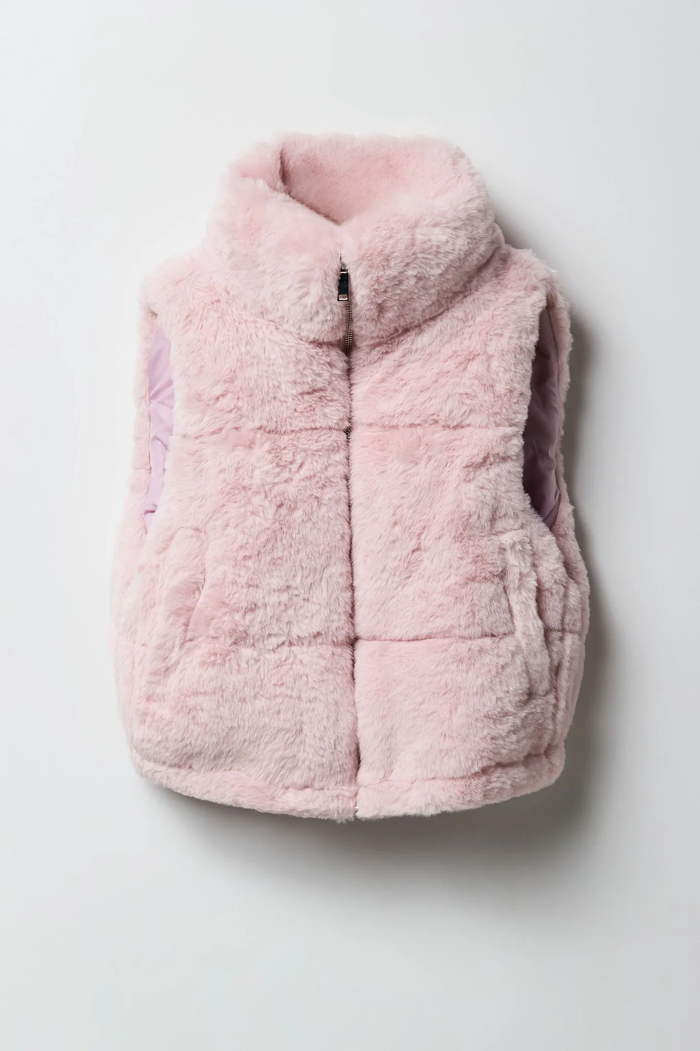 Girls Faux Fur Puffer Vest sold by Urban Planet product image thumbnail 5