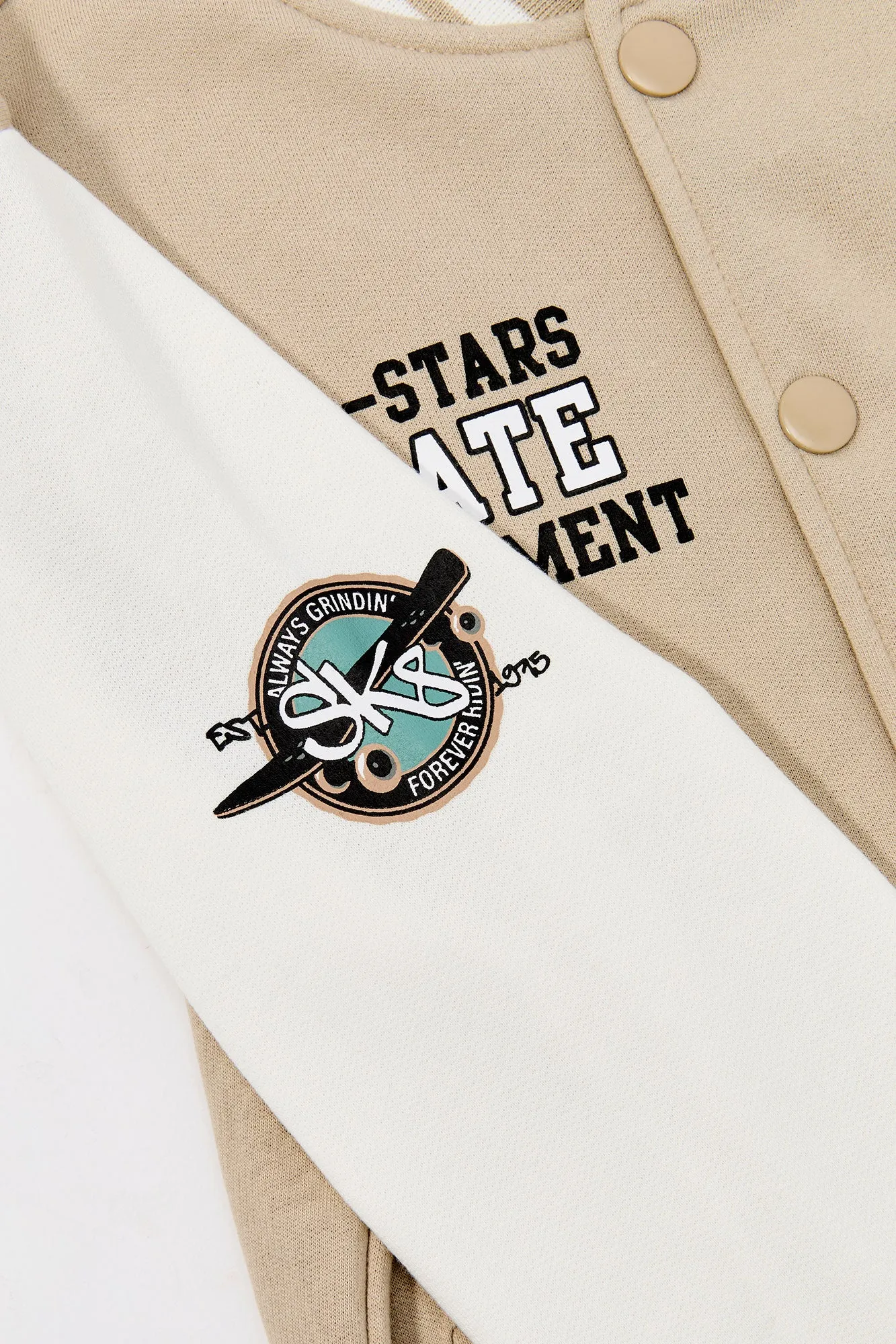 Blouson collégien en molleton à broderie en chenille pour garçons sold by Urban Planet product image thumbnail 3