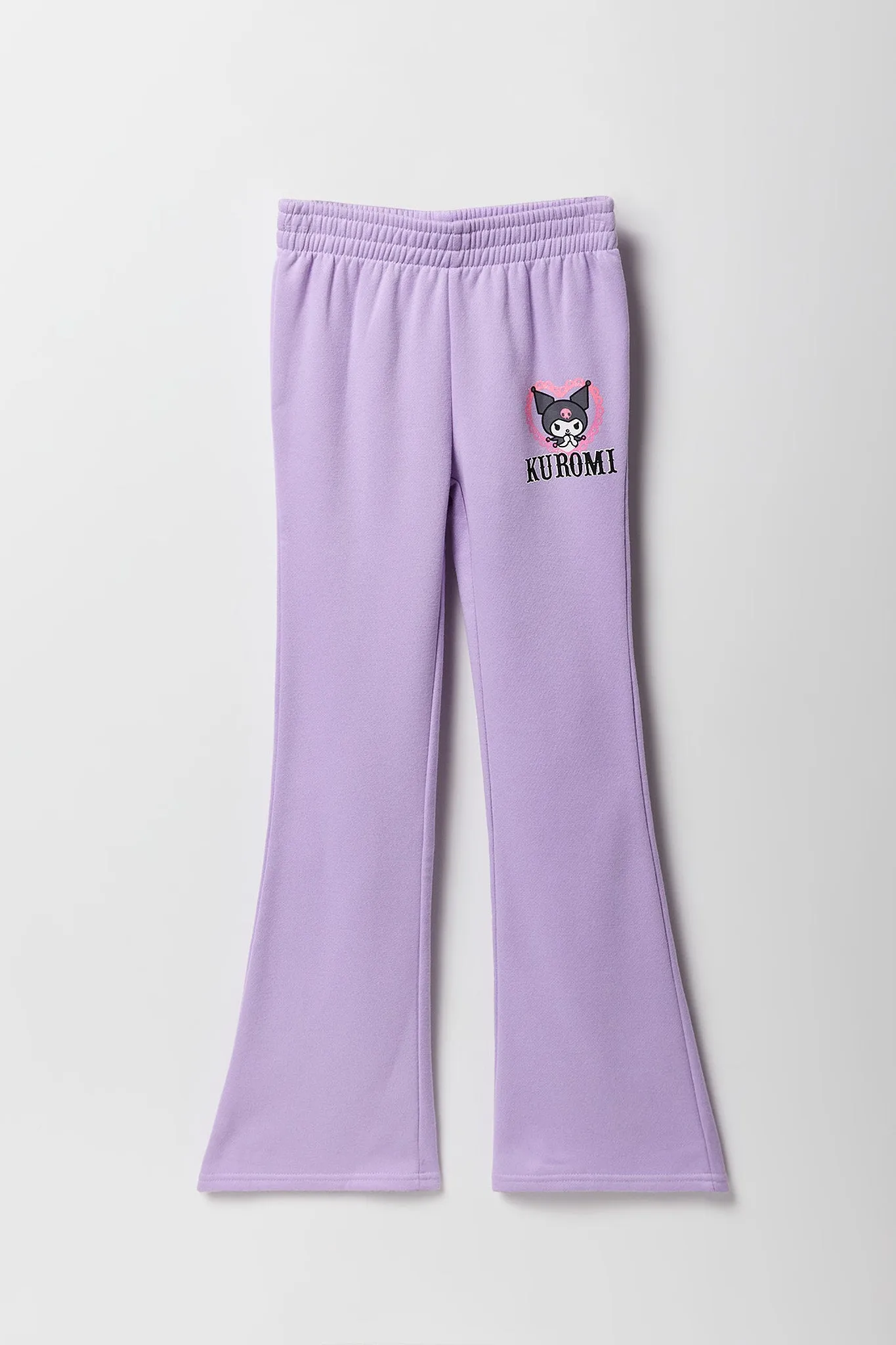 Girls Kuromi Graphic Fleece Flare Sweatpant sold by Urban Planet