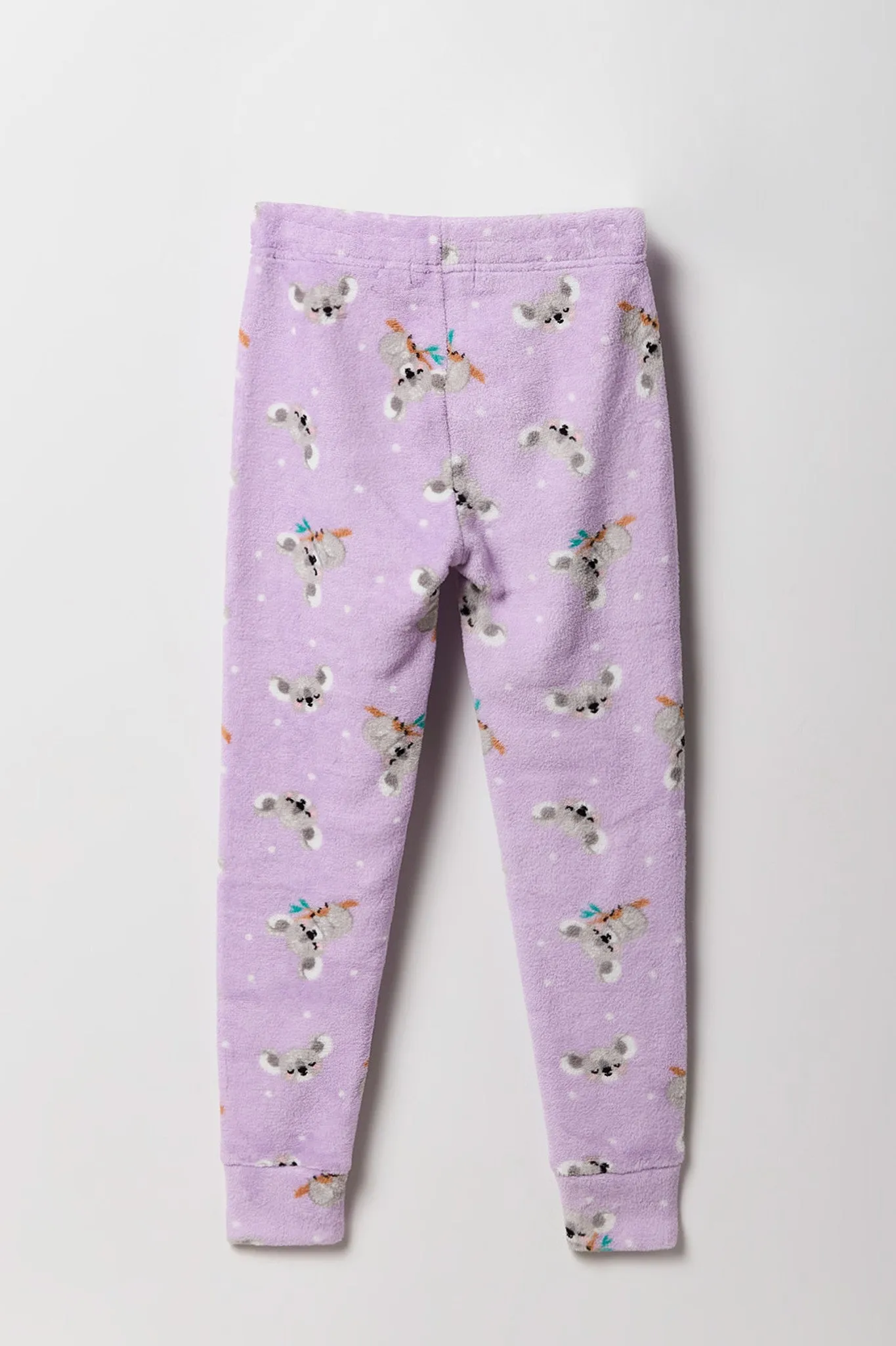 Girls Graphic T-Shirt & Plush Jogger 2 Piece Pajama Set sold by Urban Planet product image thumbnail 5