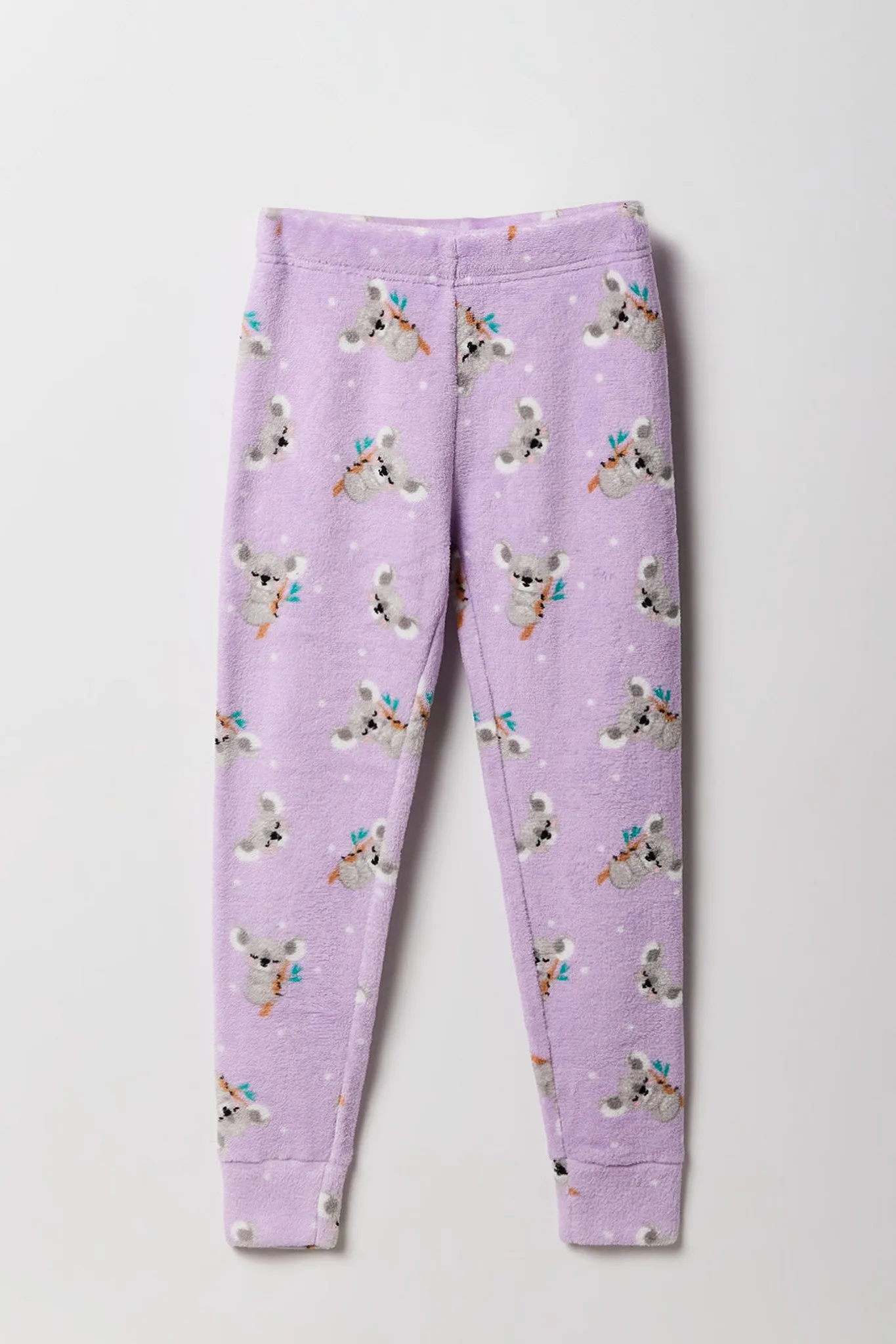 Girls Graphic T-Shirt & Plush Jogger 2 Piece Pajama Set sold by Urban Planet product image thumbnail 4