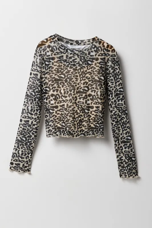 Ensemble ave haut à manches longues et camisole en filet pour fille sold by Urban Planet