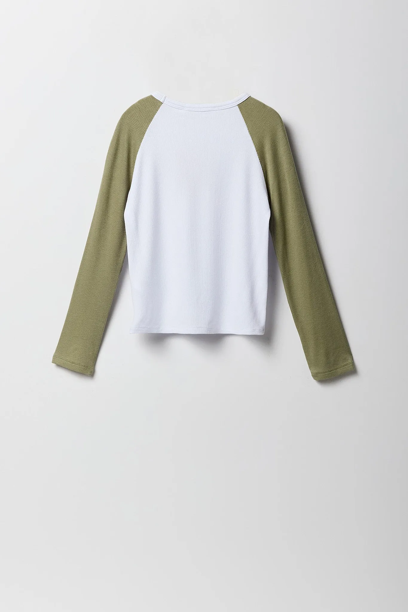 Girls Graphic Ribbed Raglan Long Sleeve Top sold by Urban Planet product image thumbnail 4