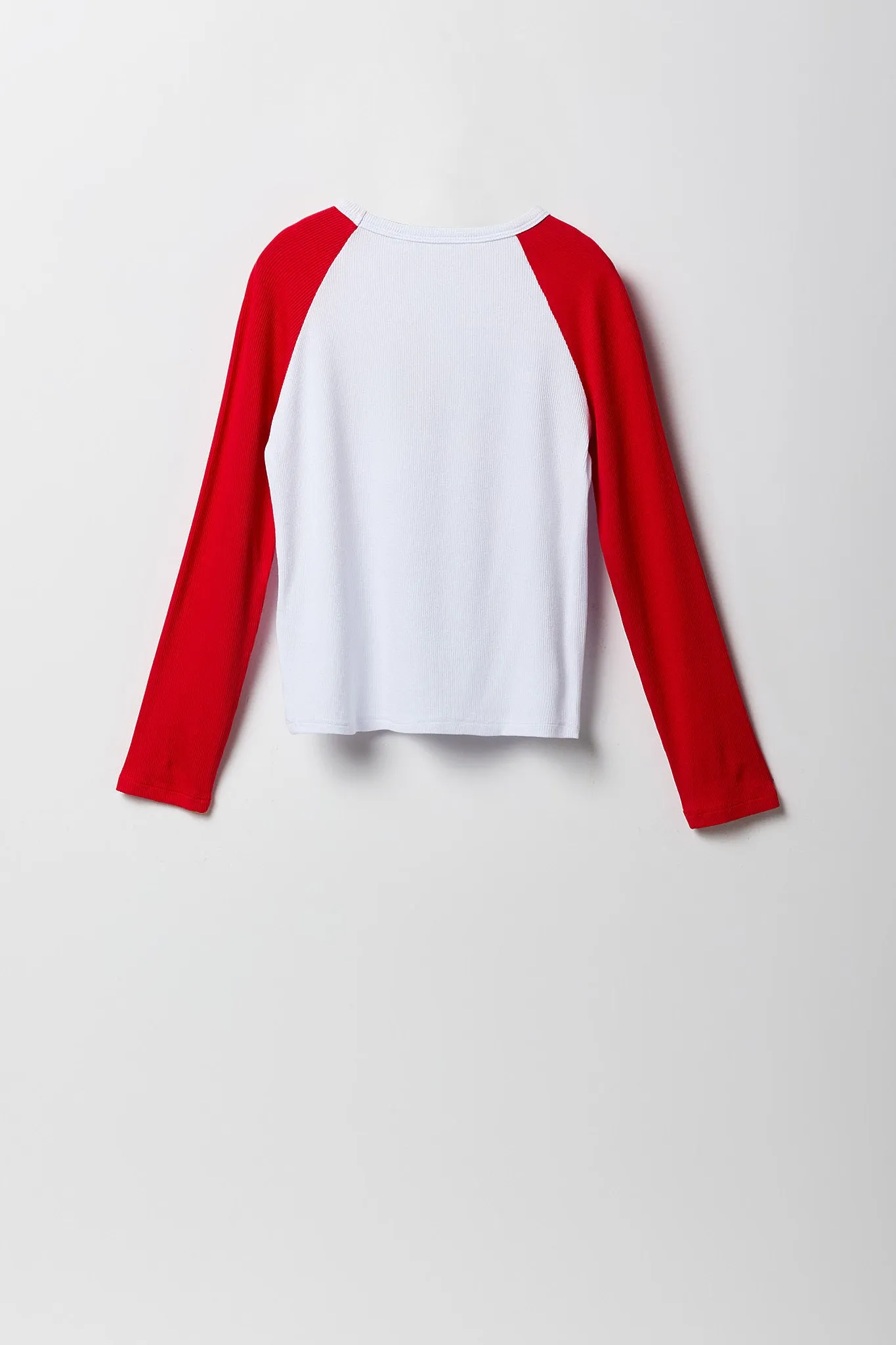 Haut raglan côtelé imprimé à manches longues pour fille sold by Urban Planet product image thumbnail 2