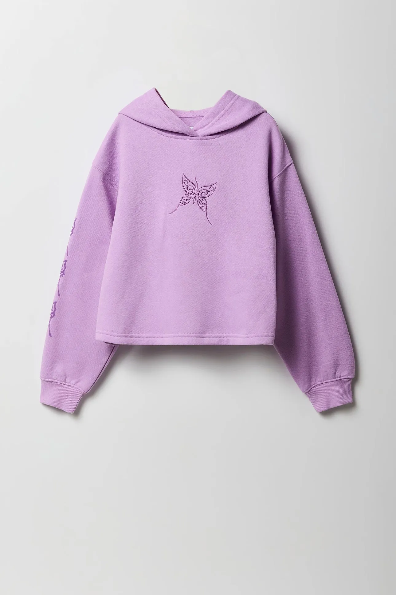 Haut à capuchon en molleton avec motif brodé pour fille sold by Urban Planet